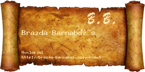 Brazda Barnabás névjegykártya